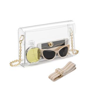 Clear Purse, Clear Bag Stadium Events With 2 Straps, Crossbody C :>